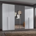 Rauch Purisma 301cm 6 Door Wardrobe with Mirror - Alpine White