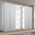 Rauch Purisma 301cm 6 Door Wardrobe with Mirror - Silk Grey