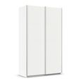 Quadra Sliding Wardrobe - 136cm - 2 Door - Alpine White