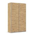 Quadra Sliding Wardrobe - 136cm - 2 Door - Artisan Oak