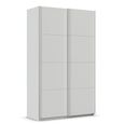 Quadra Sliding Wardrobe - 136cm - 2 Door - Silk Grey