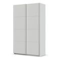 Quadra Sliding Wardrobe - 136cm - 2 Door - Silk Grey