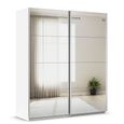 Rauch Quadra 181cm 2 Door Sliding Mirrored Wardrobe - Alpine White