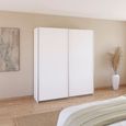 Quadra Sliding Wardrobe - 181cm - 2 Door - Alpine White