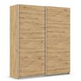 Quadra Sliding Wardrobe - 181cm - 2 Door - Artisan Oak