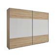 Quadra Sliding Wardrobe - 181cm - 2 Door - Sonoma Oak & Alpine White