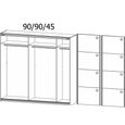 Quadra Sliding Wardrobe - 226cm - 2 Door - with Extras - Alpine White & High Gloss White