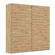 Quadra Sliding Wardrobe - 226cm - 2 Door - with Extras - Artisan Oak