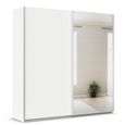 Rauch Quadra 226cm 2 Door Sliding Wardrobe with Mirror - Alpine White