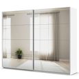 Rauch Quadra 271cm 2 Door Sliding Mirrored Wardrobe - Alpine White