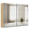 Rauch Quadra 271cm 2 Door Sliding Mirrored Wardrobe - Artisan Oak