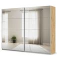 Rauch Quadra 271cm 2 Door Sliding Mirrored Wardrobe - Artisan Oak