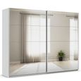 Rauch Quadra 271cm 2 Door Sliding Mirrored Wardrobe - Silk Grey