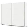 Quadra Sliding Wardrobe - 271cm - 2 Door - Alpine White