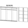 Quadra Sliding Wardrobe - 271cm - 2 Door - Alpine White
