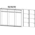 Quadra Sliding Wardrobe - 271cm - 2 Door - Alpine White & High Gloss White