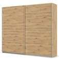 Quadra Sliding Wardrobe - 271cm - 2 Door - Artisan Oak