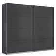 Quadra Sliding Wardrobe - 271cm - 2 Door - Metallic Dark Grey
