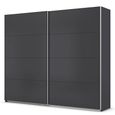 Quadra Sliding Wardrobe - 271cm - 2 Door - Metallic Dark Grey