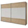 Quadra Sliding Wardrobe - 271cm - 2 Door - Sonoma Oak & Alpine White