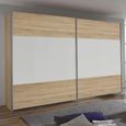 Quadra Sliding Wardrobe - 271cm - 2 Door - Sonoma Oak & Alpine White