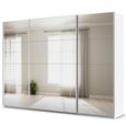 Rauch Quadra 315cm 3 Door Sliding Mirrored Wardrobe - Alpine White