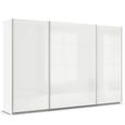 Quadra Sliding Wardrobe - 315cm - 3 Door - Alpine White & High Gloss White