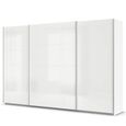 Quadra Sliding Wardrobe - 315cm - 3 Door - Alpine White & High Gloss White