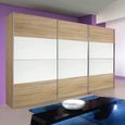 Quadra Sliding Wardrobe - 315cm - 3 Door - Sonoma Oak & Alpine White
