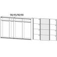 Quadra Sliding Wardrobe - 315cm - 3 Door - Mirror - Alpine White & High Gloss White