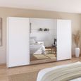Quadra Sliding Wardrobe - 315cm - 3 Door - Mirror - Alpine White