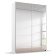 Rauch Reflect 131cm 2 Door Mirrored Sliding Wardrobe - Alpine White