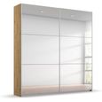 Rauch Reflect 175cm 2 Door Mirrored Sliding Wardrobe - Artisan Oak