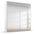 Rauch Reflect 175cm 2 Door Mirrored Sliding Wardrobe with Interior Division - Alpine White