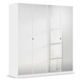 Rauch Reflect 181cm 4 Door Mirrored Wardrobe with Interior Division - Alpine White