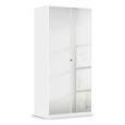 Rauch Reflect 91cm 2 Door Mirrored Wardrobe - Alpine White