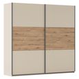 Rauch Sajo 218cm 2 Door Sliding Wardrobe - Champagne and Artisan Oak