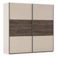 Rauch Sajo 218cm 2 Door Sliding Wardrobe - Champagne and Atlantic Dark Oak