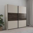 Rauch Sajo 218cm 2 Door Sliding Wardrobe - Champagne and Atlantic Dark Oak