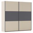 Rauch Sajo 218cm 2 Door Sliding Wardrobe - Champagne and Metallic Dark Grey
