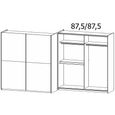 Rauch Saturn 175cm 2 Door Sliding Wardrobe with Extras - Alpine White and Metallic Dark Grey