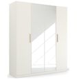 Rauch Skandi 181cm 4 Door Wardrobe with Mirror - Alpine White