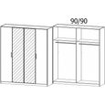 Rauch Skandi 181cm 4 Door Wardrobe with Mirror - Alpine White