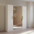 Rauch Skandi 181cm 4 Door Wardrobe with Mirror - Alpine White
