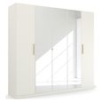 Rauch Skandi 226cm 5 Door Wardrobe with Mirror - Alpine White