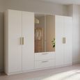 Skandi Wardrobe - 271cm - 6 Door - Combi - Alpine White