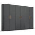 Rauch Skandi 271cm 6 Door Wardrobe - Metallic Dark Grey