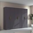 Rauch Skandi 271cm 6 Door Wardrobe - Metallic Dark Grey