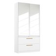 Rauch Skandi 91cm 2 Door Mirrored Wardrobe - Alpine White