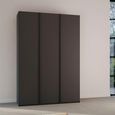 Rauch Skat Meridian 151cm 3 Door Wardrobe - Graphite